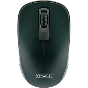 Schwaiger - Draadloze Muis - Zwart - 1200 dpi, Inclusief Ontvanger en 1x Batterij LR6 (AA)