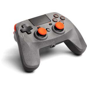 Snakebyte Pad 4 S Draadloze PS4 Controller - grijs oranje (PC, PS4), Controller, Grijs
