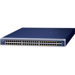 Planet L3 48-Port 10/100/1000T 95W (48 ports), Netwerkschakelaar, Grijs