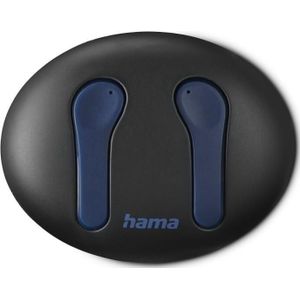 Hama Bluetooth hoofdtelefoon Spirit Unchained, draadloze oordopjes, ENC, FC, BL (16 h), Koptelefoon, Blauw, Zwart