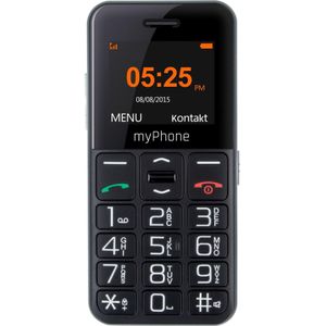 Myphone Halo Easy mobiele telefoon in zwart en zilver (1.77"), Sleutel mobiele telefoon, Zwart, Zilver