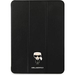 Karl Lagerfeld KLFC11OKMK iPad 11" Pro 2021 Boekhoes czarny/zwart Saffiano Karl Iconic (iPad Pro 11 2021 (3e generatie)), Tablethoes, Zwart