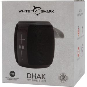 White Shark Haai GBT-888 Dhak Zwart (3 h), Bluetooth luidspreker, Zwart