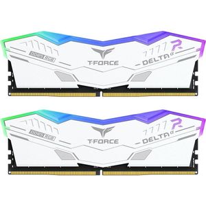Team Group RAM Team D5 6000 32GB C30 Deltaα RGB white EXPO K2 (2 x 16GB, 4800 MHz, DDR5 RAM, DIMM 288 pin), RAM, Wit