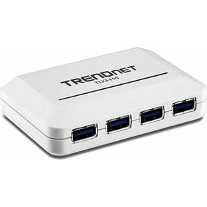 Trendnet TU3-H4 (USB-B, 4 ports), Docking station + USB-hub, Wit