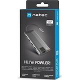 Genesis - NATEC Fowler Plus - Dockingstation - Grijs - USB-C - 4 Havens