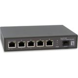 LevelOne - GEP-0625 - Unmanaged PoE-Switch - Zwart - 6 Poorten