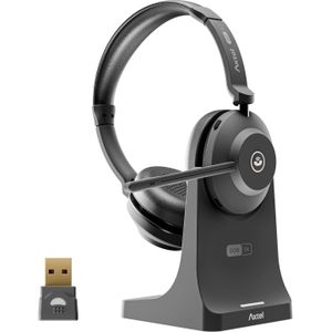 Axtel AXH-ONEBTD-CB (Draadloze, USB-C), Kantoorheadset, Zwart