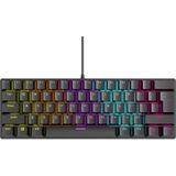 Rampage Plower K60 RMP Blauw Schakel Toetsenbord (PLOWER K60) (NL, Bedraad), Toetsenbord, Zwart