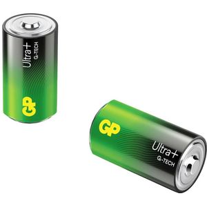 GP Batteries Ultra Plus Alkalinebatterij D Mono 1,5V Blister van 2 (2 Pcs., D), Batterijen