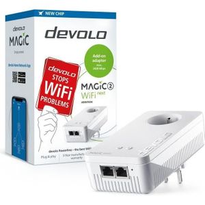 Devolo Powerline WLAN enkelvoudige adapter 2,4 GBit/s (2400 Mbit/s), Powerline, Wit