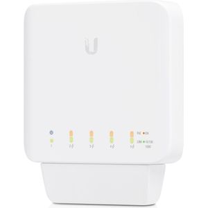 Ubiquiti - UnifiFlex - Netwerkschakelaar - Wit - 5 Poorten - 802.3bt PoE++