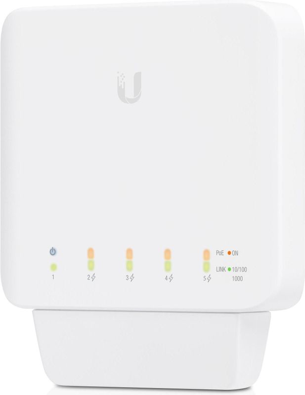 Ubiquiti - UnifiFlex - Netwerkschakelaar - Wit - 5 Poorten - 802.3bt PoE++