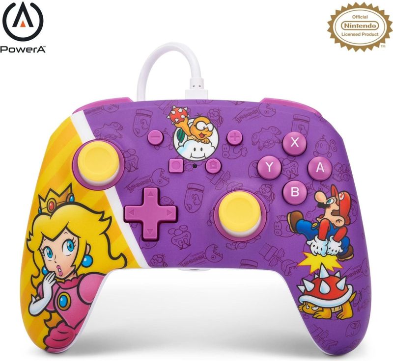 PowerA - Princess Peach Battle Pad - Gamecontroller - Multi-kleur - Stijlvol Ontwerp