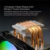 GAMDIAS - Boreas E1-410 - CPU Koeler - Zwart - Aluminium - 4 Heatpipes - ARGB