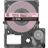 Epson LK-4PBK labelprinter-tape Zwart op roze