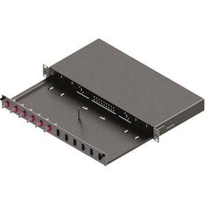 ZVK Glasvezelverdeelpaneel Basic LSB0A224Grade C 1U/12P 6xLC-Duplex OM4, Server accessoires, Grijs