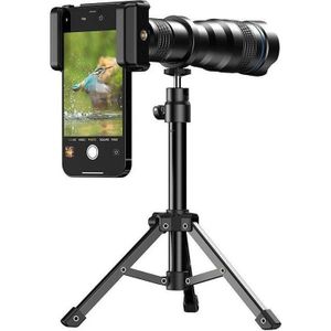 Apexel 36X cameralens APL-36XJJ020 met statief, Andere smartphone accessoires, Zwart