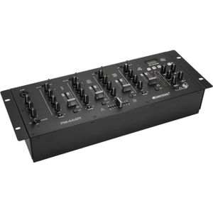 Omnitronic PM-444Pi 4-kanaals DJ-mixer met speler & USB-interface (DJ-controller), Mengtafel