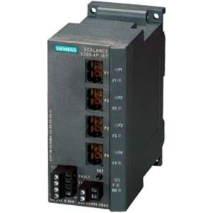 Siemens - SCALANCE X200-4PIRT - Netwerkschakelaar - 4 Havens - Beheerd, 4x 100 Mbit/s POF SC RJ-poorten