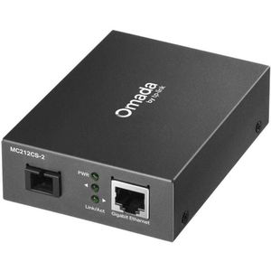 TP-Link Omada MC212CS-20 netwerk media converter 1000 Mbit/s 1550 nm Single-mode Zwart