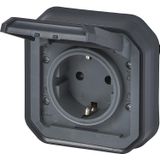 Plexo - Eindstuk - Stopcontact voor Vochtige Ruimtes - IP44 - Spatwaterdicht