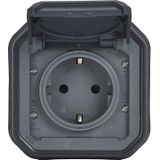 Plexo - Eindstuk - Stopcontact voor Vochtige Ruimtes - IP44 - Spatwaterdicht