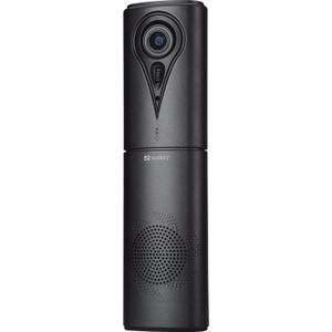 Sandberg All-in-1 ConfCam Remote USB Webcam 1080P 30 fps (2.10 Mpx), Webcam, Zwart