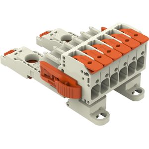 6x Wago 1-draads vrouwelijke multipoint connector, Elektronica benodigdheden + Behuizing, Grijs
