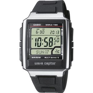 Casio, Horloge, WV-59E-1AVEF, Zilver, (Radiogestuurde klok, Hybride klok, Digitaal horloge, 39 mm)