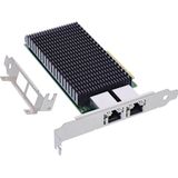 InLine - 51128A - Netwerkkaart - Dual 10 Gigabit - PCIe - Zwart