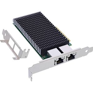 InLine - 51128A - Netwerkkaart - Dual 10 Gigabit - PCIe - Zwart