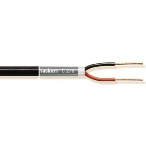 Tasker Audiokabel, zwart, 100m, PVC 3.50x9.20mm (100 m, 0.25 mm²), Luidsprekerkabel, Zwart