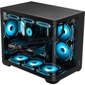 Segotep Lumi 3S case black (Mini-ITX), PC-behuizing, Zwart