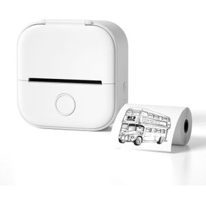 Phomemo T02 Mini-Drucker (USB-C), Ontvangstbewijs printer, Wit