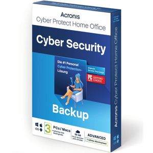 Acronis Cyber Protect Home Office Security Edition Box, abo, 3PC, 1j voor Windows & Android & iOS & Mac OS