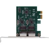 Exsys GmbH - EX-60102 - Netwerkkaart - Groen - Mini PCI Express - 2x 1Gigabit
