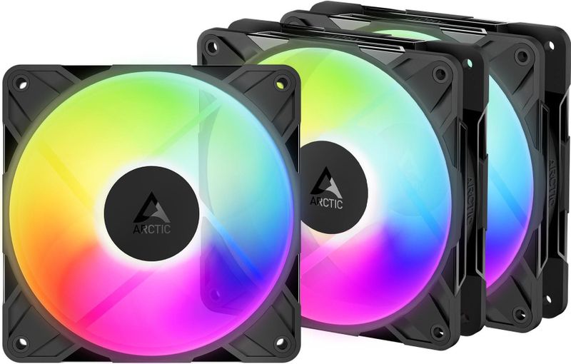 ARCTIC - P12 Pro Reverse A-RGB - Ventilator - Zwart - 120 mm - 3 Pack