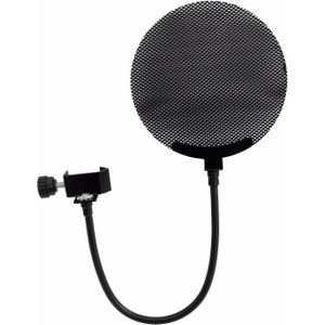Omnitronic Microfoon popfilter, metaal zwart, Microfoon Accessoires
