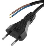 Emos - Aansluitkabel H03VVH2-F - Verlengkabel 2 m - Zwart - PVC