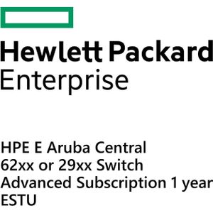 HPE E Aruba Central, 62xx of 29xx Switch, Geavanceerd abonnement, 1 jaar, E-STU, Netwerkschakelaar