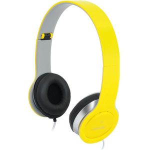 LogiLink Glimlach (Bedraad), Koptelefoon, Geel