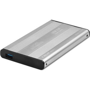 Qoltec - Harde Schijf Behuizing - HDD SSD 2,5 Inch - SATA3 - USB3.0 - Zilver