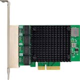 InLine - Quad Gigabit Netwerkkaart - 4x RJ45 - PCIe x4