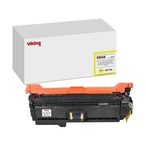 Viking - Tonercartridge - Geel - Compatibel met HP 504A CE252A - Standaard Capaciteit