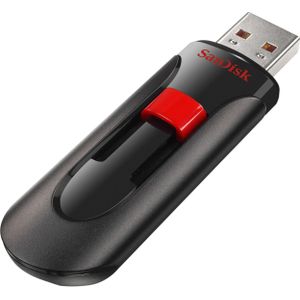 SANDISK Cruzer Glide (128 GB, USB-A), USB-stick, Zwart