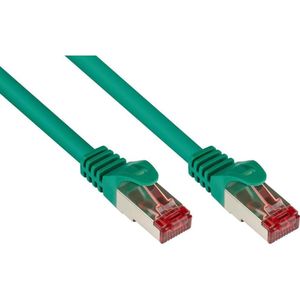 Good Connections RNS patchkabel met inklikbare neusbescherming, Cat. 6, S/FTP, PiMF, PVC, 250MHz, groen, 20m (S/FTP, CAT6, 20 m), Netwerkkabel