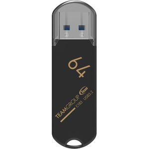 Teamgroup TC183364GB01 64GB USB 3.0 (64 GB, USB-A), USB-stick, Zwart