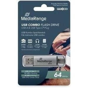 MediaRange PENDRIVE COMBO 64GB USB 3.2 HIGH P. (64 GB, USB-A), USB-stick