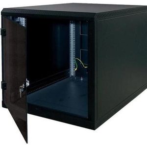 Triton Delta 4S: 19" wandkast, 6U (6 HE, 19 inch rek), Serverkast, Zwart